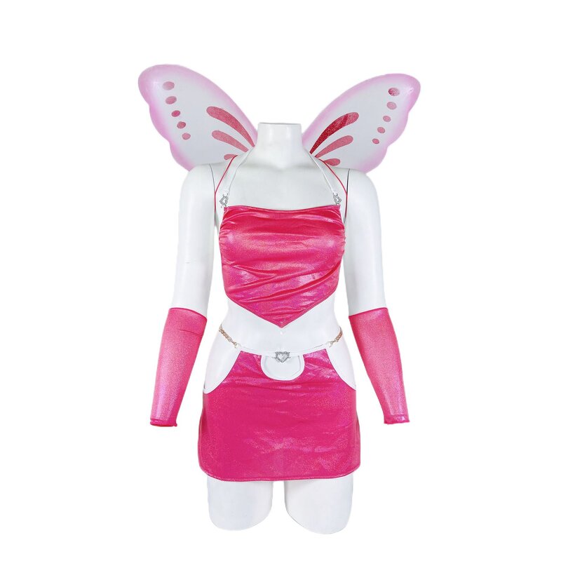 Fairy Costumes Manufacturer - Women Hot Halloween Valentine's Day Party Cosplay Bra Tops Mini Skirt Sets