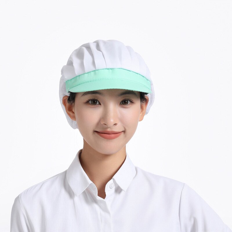 Dust Proof Cap Manufacturer - Unisex Customized New Work Printed Embroidery for Hotel Canteen Catering Hair Factory