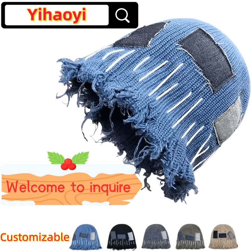 Knitted Hat Manufacturer - Unisex Winter 100% Cotton with Embroidery for Travel