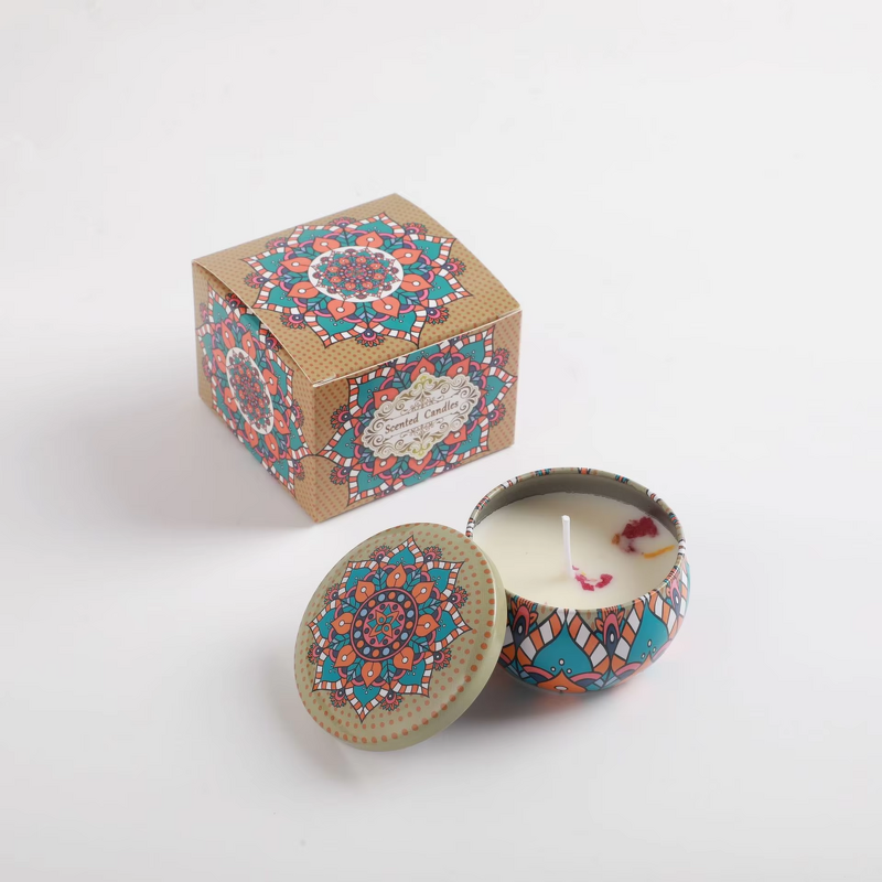 Soy Candle Manufacturer - Christmas Valentine's Day Mother's Day Bath Yoga Retro Aromatherapy Gift Metal Tin