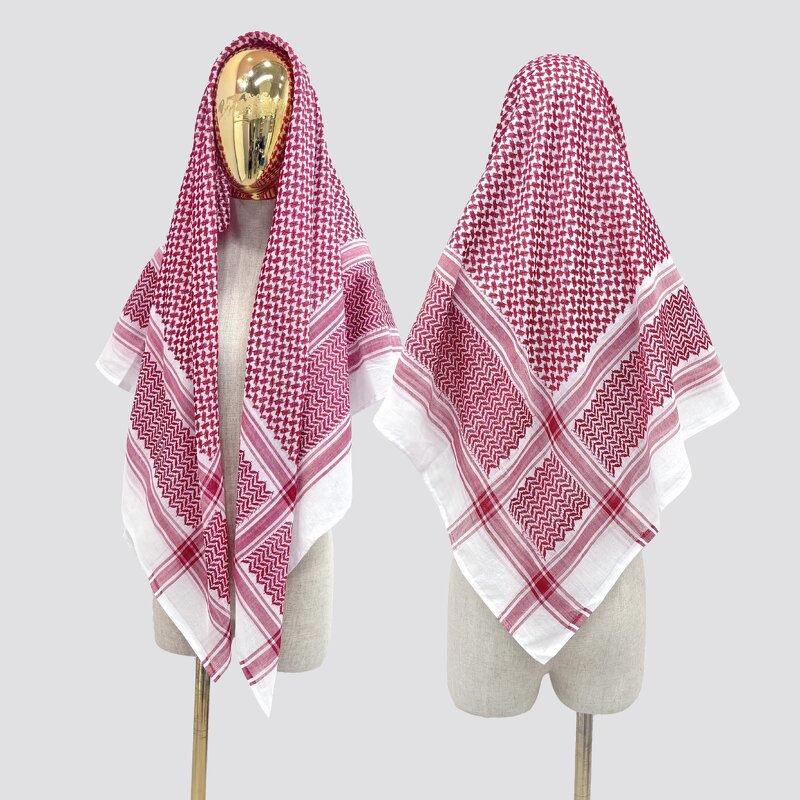 Shemagh Manufacturer - Adult Saudi Palestinian Red Arab Premium Wrap Muslim Men's Headscarf Scarf