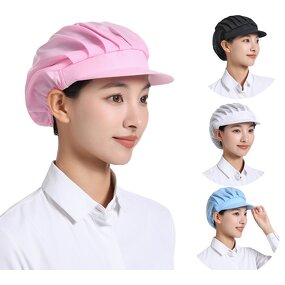 Dust Proof Cap Manufacturer - Unisex Customized New Work Printed Embroidery for Hotel Canteen Catering Hair Factory