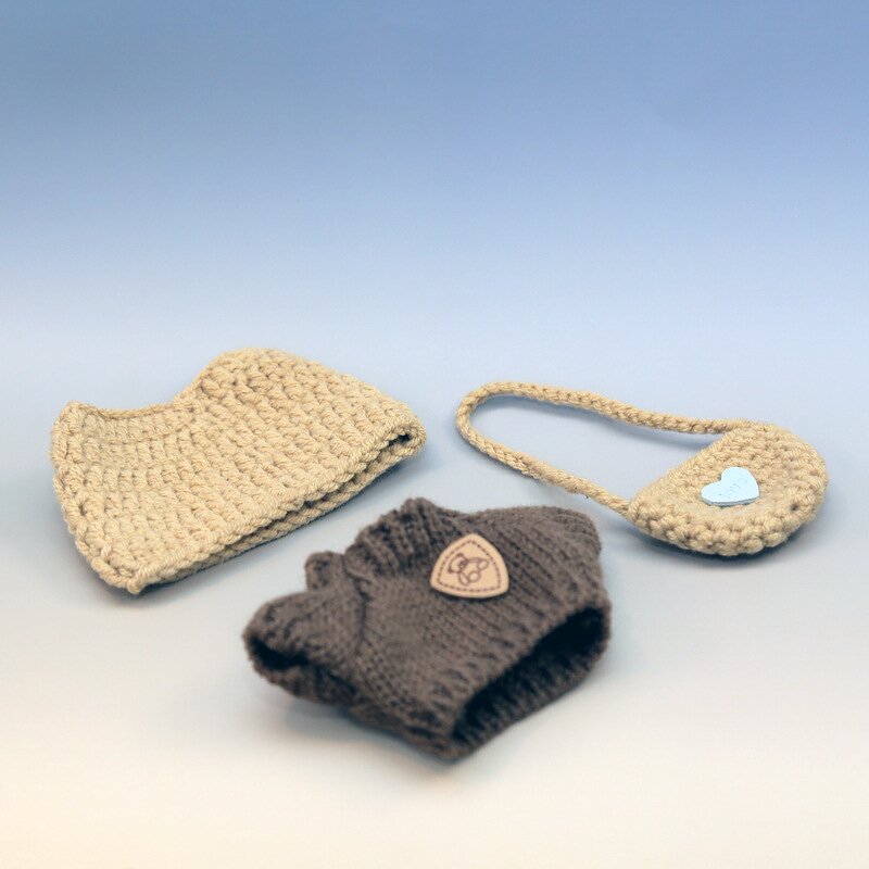 Doll Accessories Manufacturer - Hot Selling 17cm Cute Clothing Set Sweater Headband Bag for Labubu