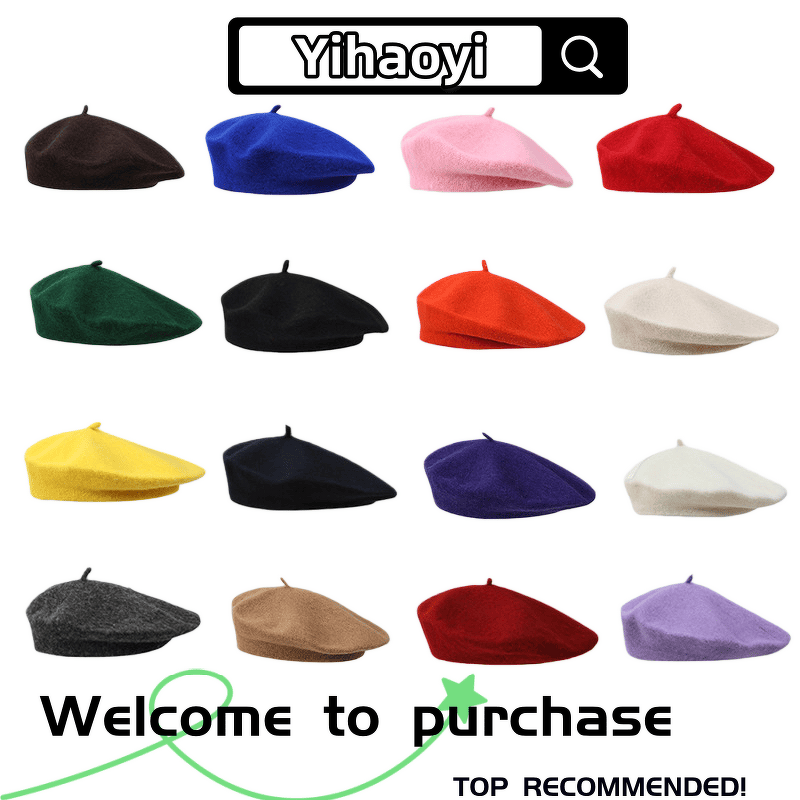 Beret Manufacturer - Factory Wholesale Custom High Quality Low Price Wool Solid Color Plain Unisex
