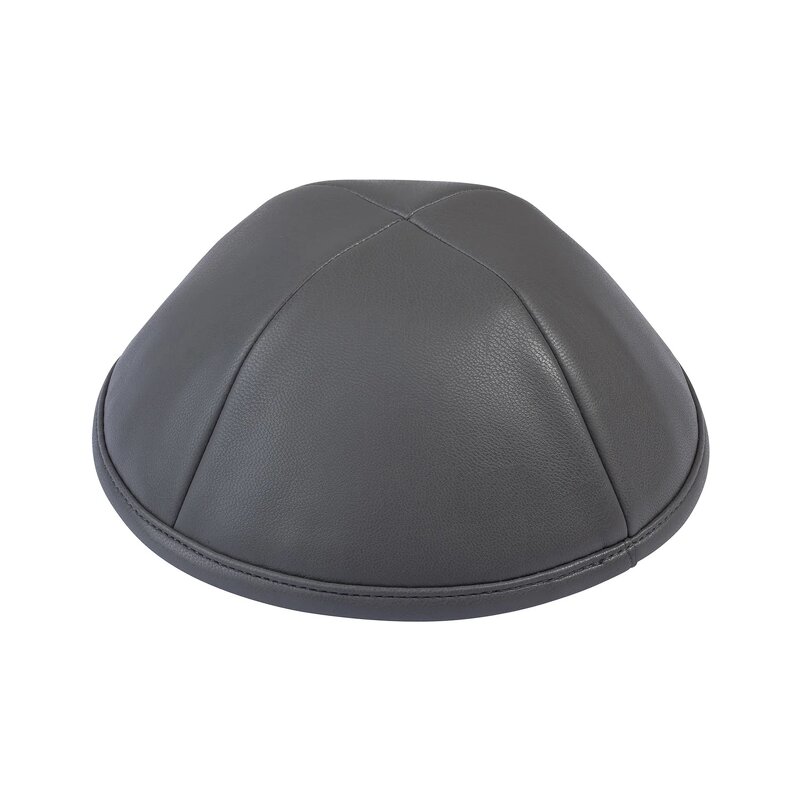 Kippah Manufacturer - Custom Solid Color Suede Leather Four Panel for Daily Use