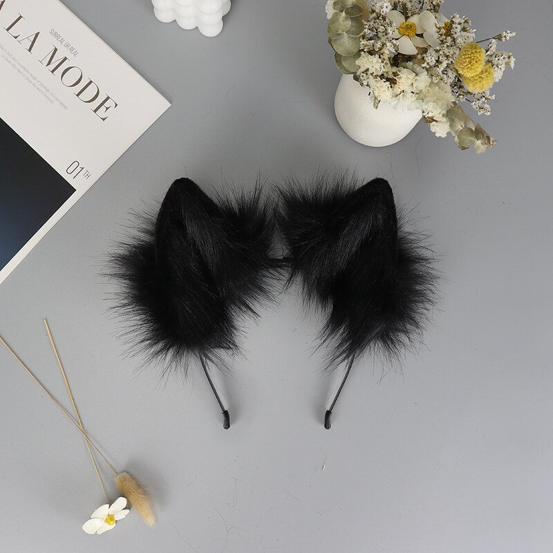 Cat Ear Headband Manufacturer - New Style Comfort Material Plush Anime Fox Ears Fashion for Girls Night Party