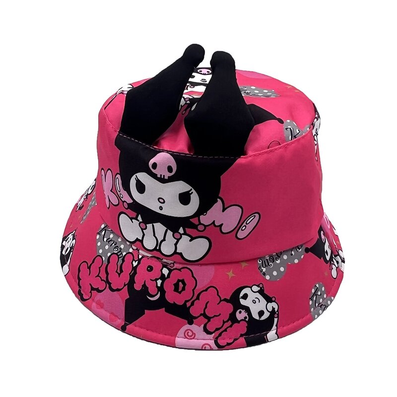 Bucket Hat Manufacturer - 8 Color Kids Cartoon Fisherman Anime Cute Big Ear Velour Cycling for Summer Outdoor Sunshade