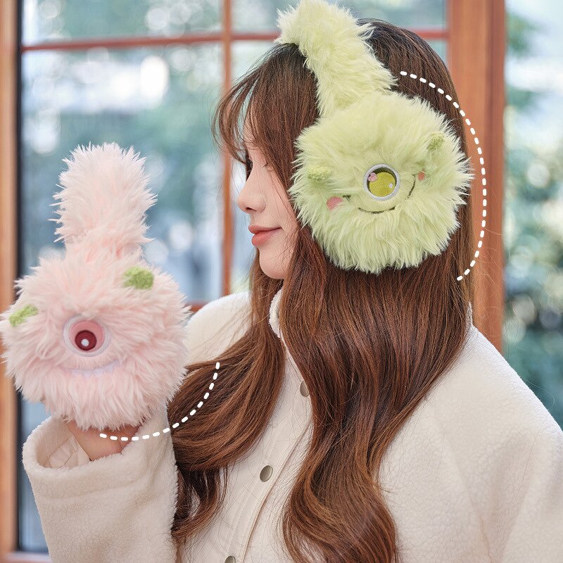 Earmuffs Manufacturer - Adorable Monster Shaped Plush Winter Warm Skin Friendly with Memory Framework