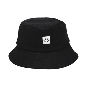 Bucket Hat Manufacturer - Unisex Cotton 3D Smile Face Embroidery Custom Logo Wide Brim for Beach Fishing Outdoor Travel