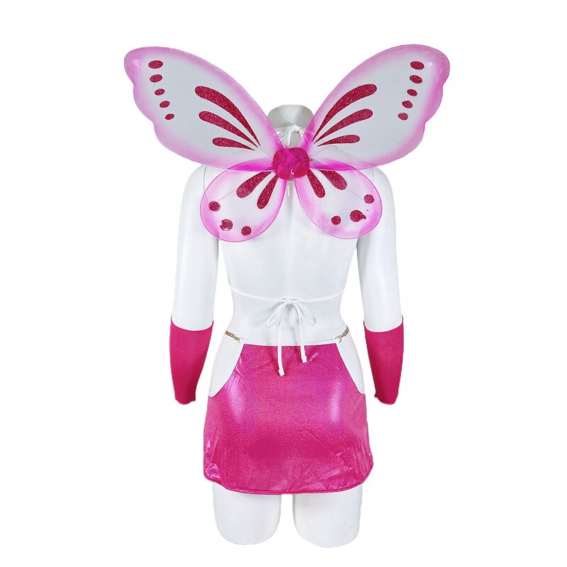 Fairy Costumes Manufacturer - Women Hot Halloween Valentine's Day Party Cosplay Bra Tops Mini Skirt Sets