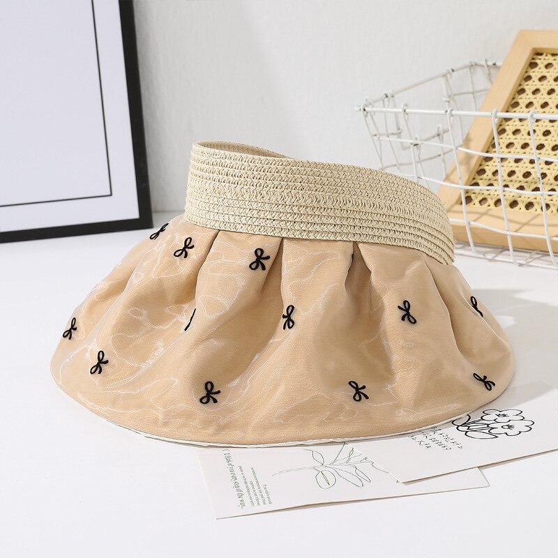 Sun Visor Hat Manufacturer - Unisex Fashion Ultraviolet Embossed Hollow Top for Summer Sports Outdoor Activities