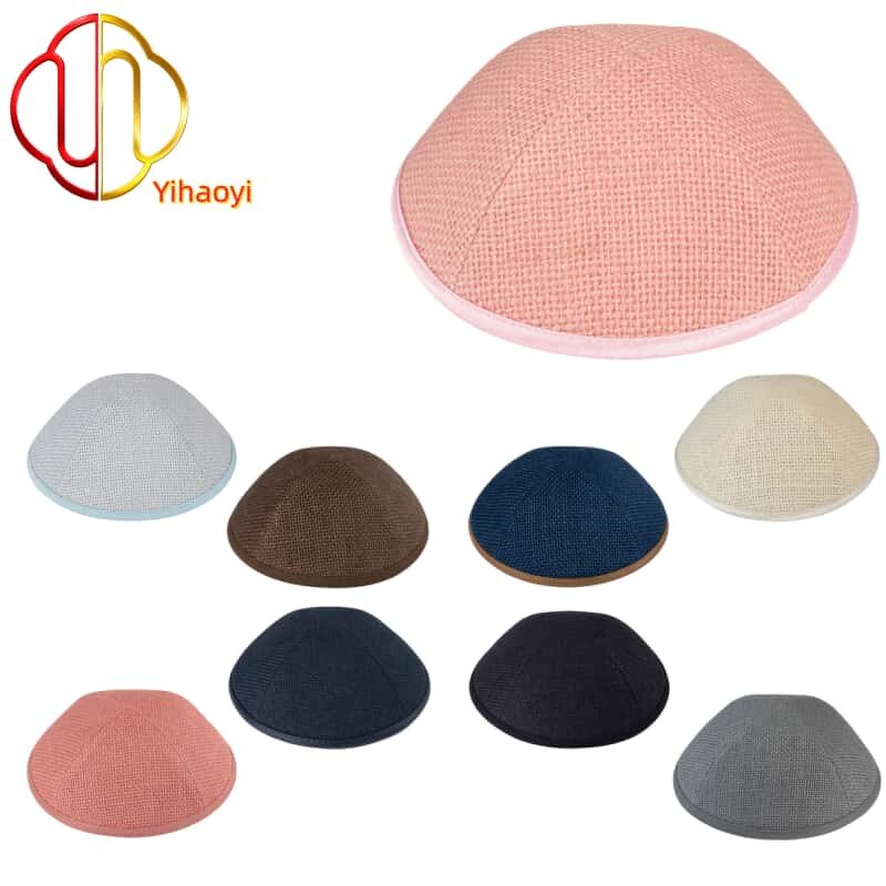 Kippah Manufacturer - Custom Logo Twill Cotton Solid Color for Jewish Muslim Men