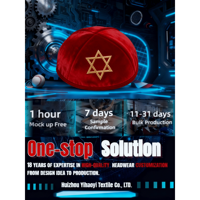 Kippah Manufacturer - Jewish Festival German Velvet for Religious Celebrations Judaica