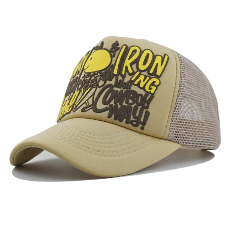 Baseball Cap Manufacturer - American Brand Street Fashion 100 Polyester Printed Letter Sunshade Color Matching Unisex Trucker