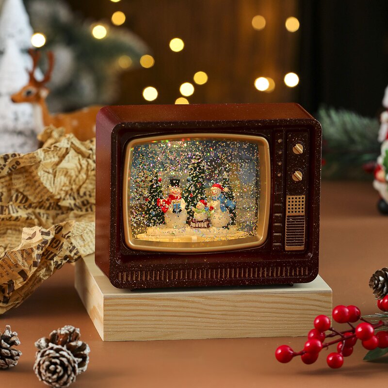 Night Light Manufacturer - New Year Christmas Music Snow Water TV Decoration Music Box Holiday Gift