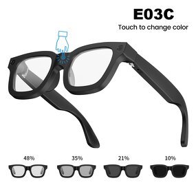 Smart Glasses Manufacturer - E03C Electrochromic 8MP Camera AI Translation Photochromic Lenses 2026