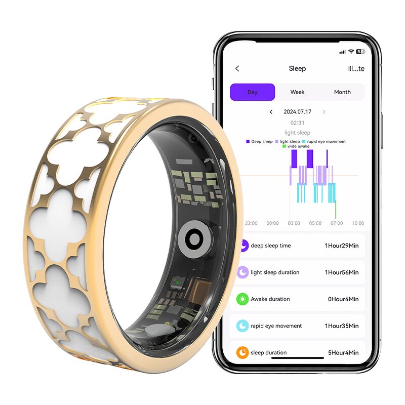 Smart Ring Manufacturer - 2025 R26 50M Waterproof Heart Rate Sleep Pedometer Fitness Tracker Unisex