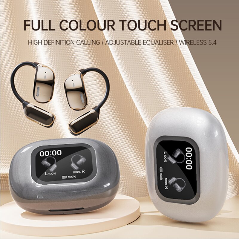 Smart Earbuds Manufacturer - 2025 JM16 AI Translation 150 Languages BT 5.4 LCD Touch Screen Sport