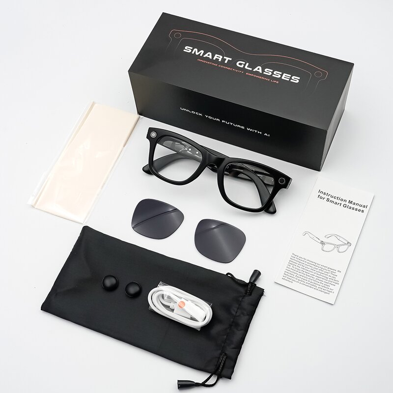 Smart Glasses Manufacturer - SANVNET GS4 MAX 1080P Camera Flashlight AI Translation Two Lenses