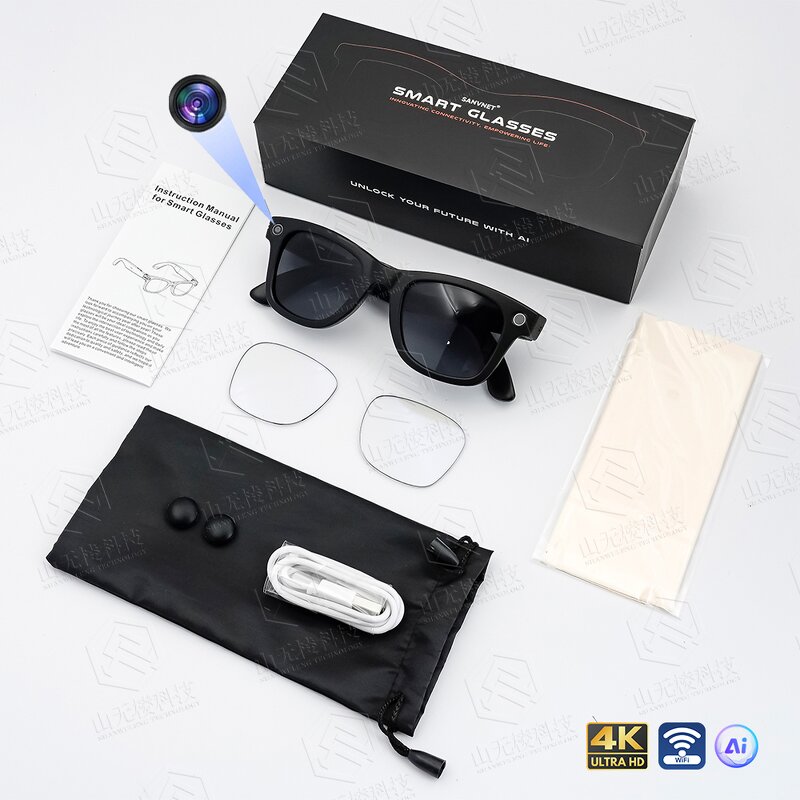 Smart Glasses Manufacturer - SANVNET GS4 MAX 8MP Camera AI Translation WIFI Transfer 2026