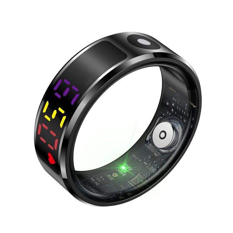 Smart Ring Manufacturer - SANVNET R12 2025 Color Screen Heart Rate Sleep 5ATM Waterproof Health