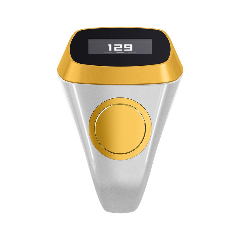Smart Ring Manufacturer - R100 Prayer 0.49" Screen Time Rotatable Health Finder Display Ring