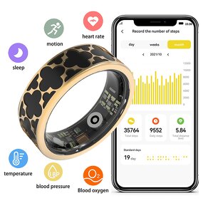 Smart Ring Manufacturer - 2025 R26 50M Waterproof Heart Rate Sleep Pedometer Fitness Tracker Unisex