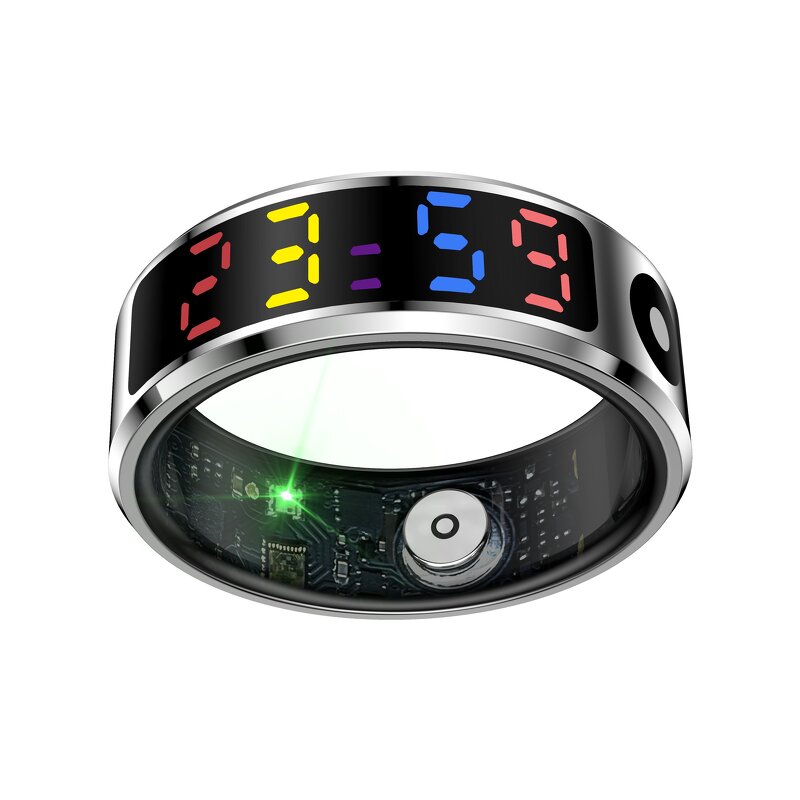 Smart Ring Manufacturer - SANVNET R12 2025 Color Screen Heart Rate Sleep 5ATM Waterproof Health