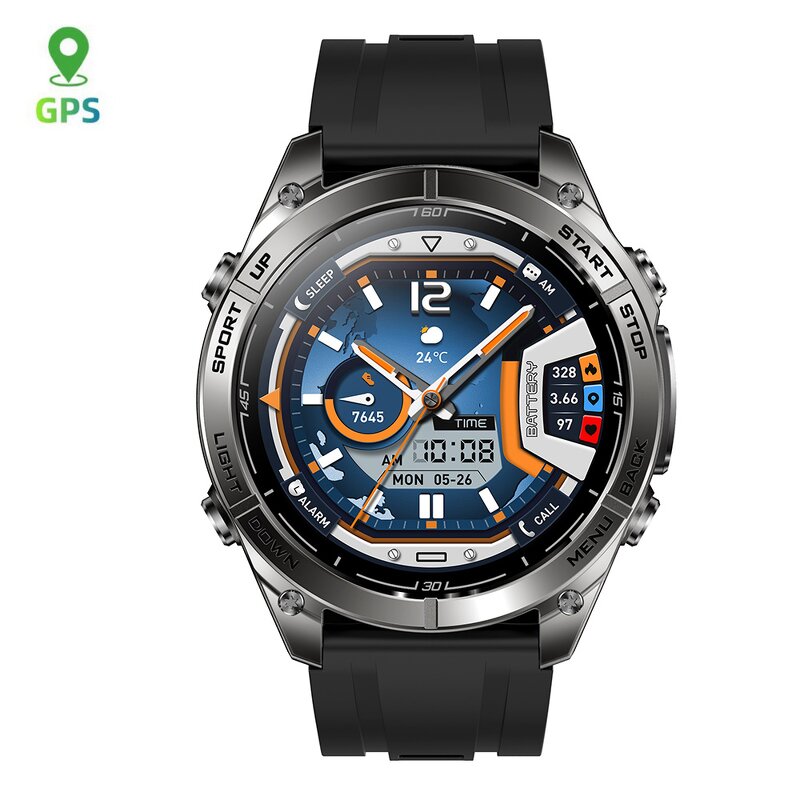 Smartwatch Manufacturer - SANVNET SNT PathFinder GPS Flashlight 1.43inch AMOLED 5ATM Waterproof