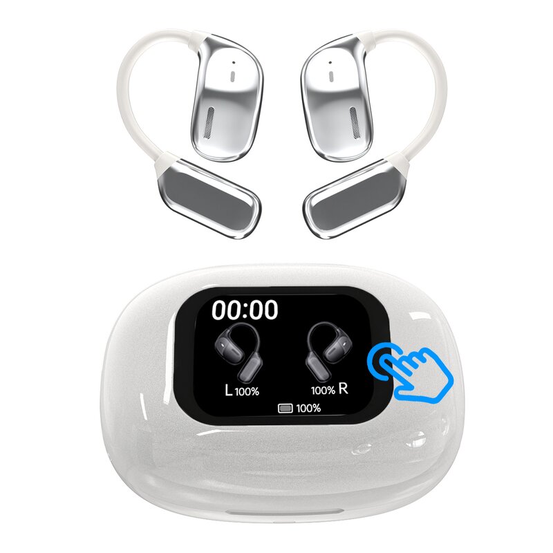 Smart Earbuds Manufacturer - 2025 JM16 AI Translation 150 Languages BT 5.4 LCD Touch Screen Sport
