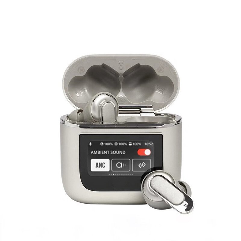 TWS Earbuds Manufacturer - 2025 V8 Noise Cancelling Smart LCD Touch Screen Fast Wireless Charging