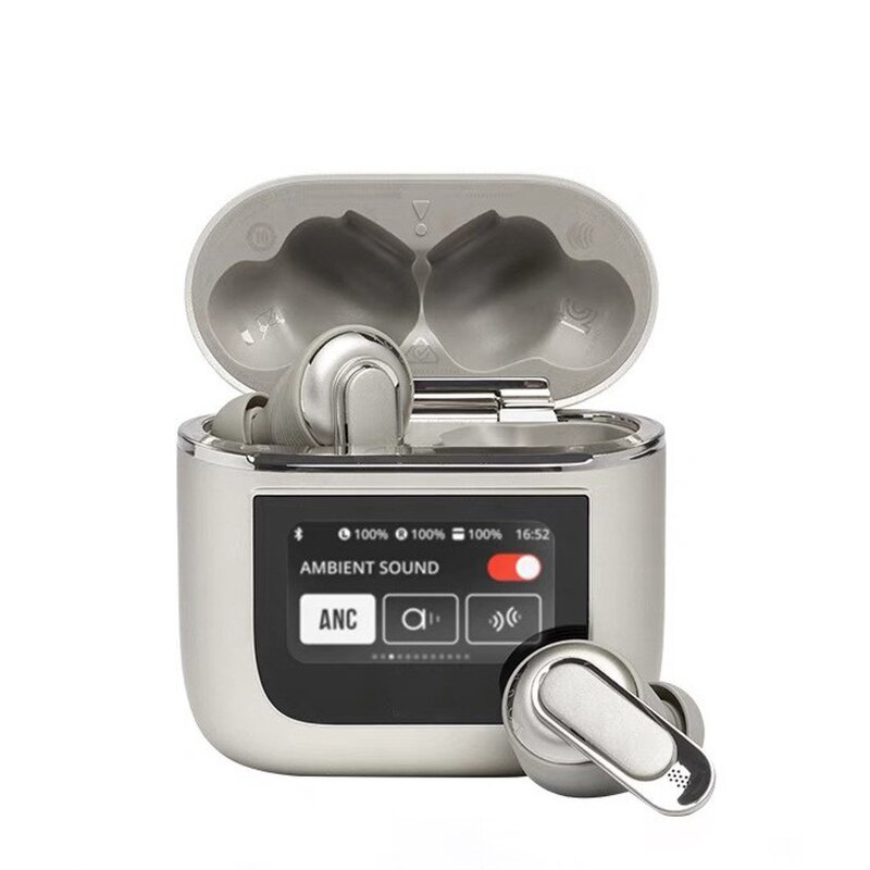 TWS Earbuds Manufacturer - 2025 V8 Noise Cancelling Smart LCD Touch Control Microphone Large Battery