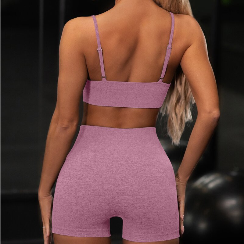 Women's Yoga Set Manufacturer - 2024 Strap Camisole Shorts Leopard Printed Sports