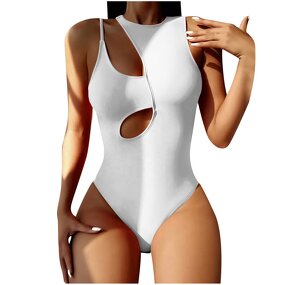 Women's Bikini Manufacturer - 2025 One Shoulder High Waist Solid Color Beach Swimwear