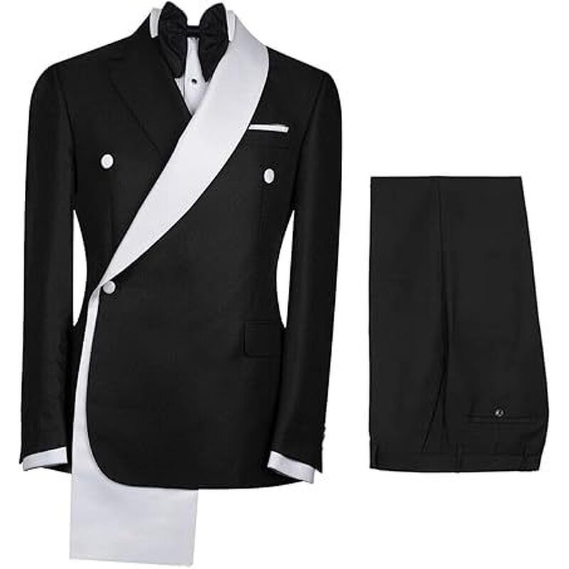 Men's Wedding Tuxedo Set Manufacturer - Slim-Fit Double Breasted Zipper Formal Wear