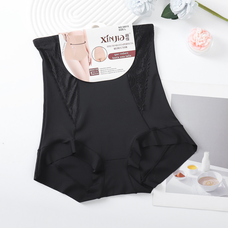 Women's Shapewear Pants Manufacturer - High Waist Lace Postpartum Hip Lift Ice Silk Tummy Control