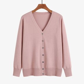 Plus Size Cardigan Manufacturer - Long Sleeved Solid Color Knitted for Women Spring