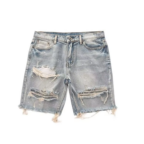 Men's Denim Shorts Manufacturer - Slim-fitting Five-inch Youthful Fashionable Literary