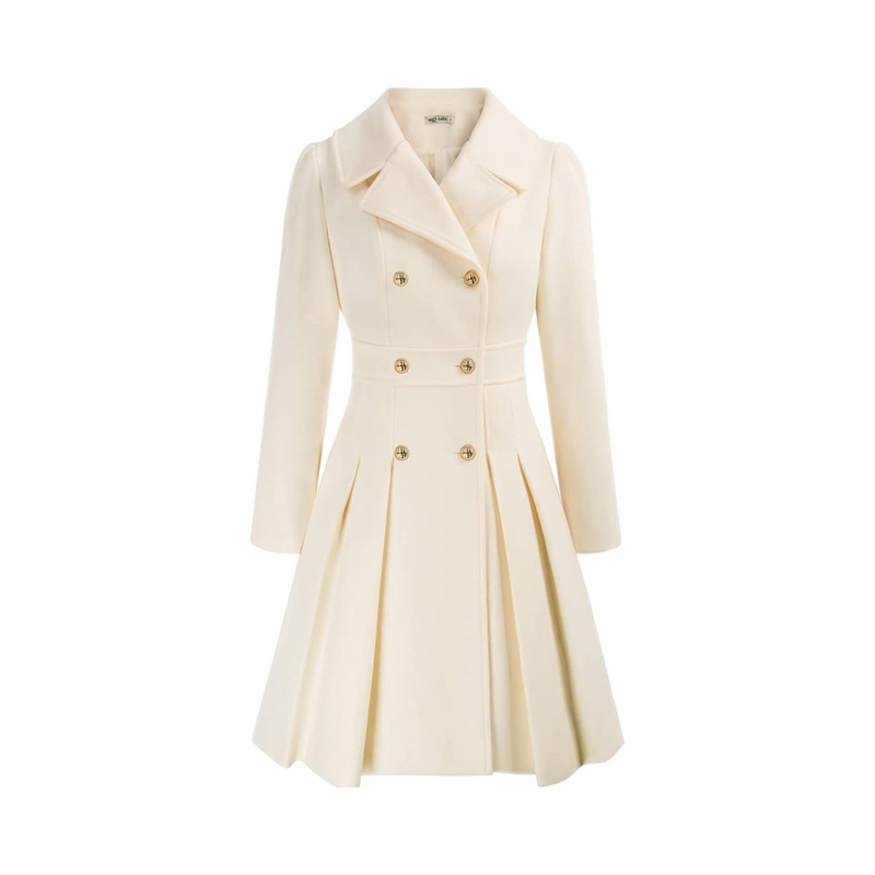 A-line Pea Coat Manufacturer - 2025 Notched Collar Double Row Buckle with Inner Lining