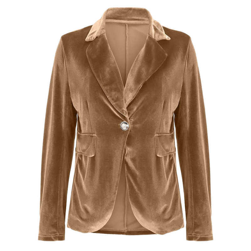 Pocket Suit Manufacturer - 2025 Slim Fit Gold Velvet Elegant Commuting Style