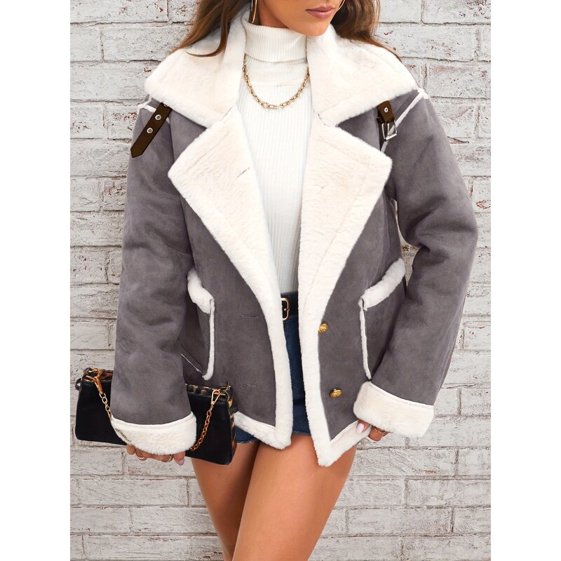 Women's Plush Jacket Manufacturer - 2025 Retro Multi Color Collar Fur Integrated Warm