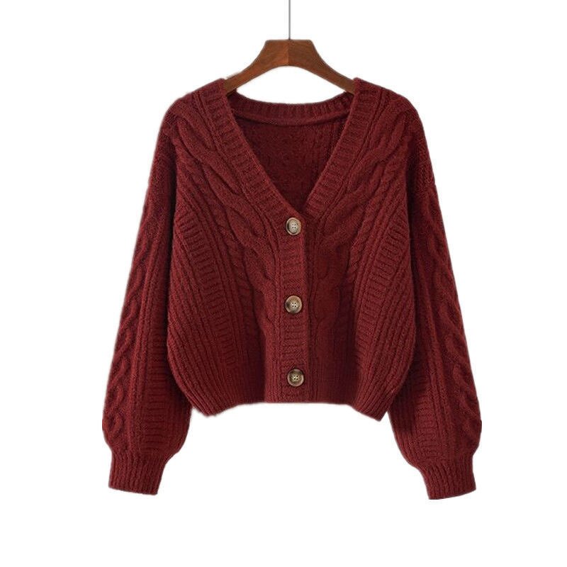 V-neck Cardigan Manufacturer - 2025 Fashion Long Sleeve Knitted for Women Spring Autumn
