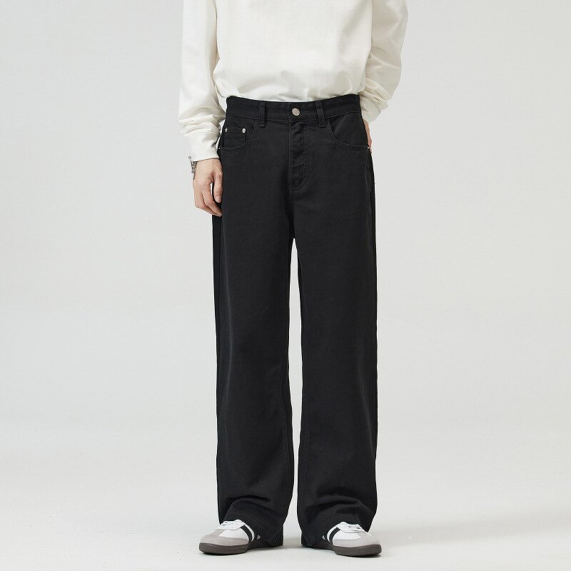 Men's Jeans Manufacturer - Simple Versatile High End Wide Leg Straight Casual