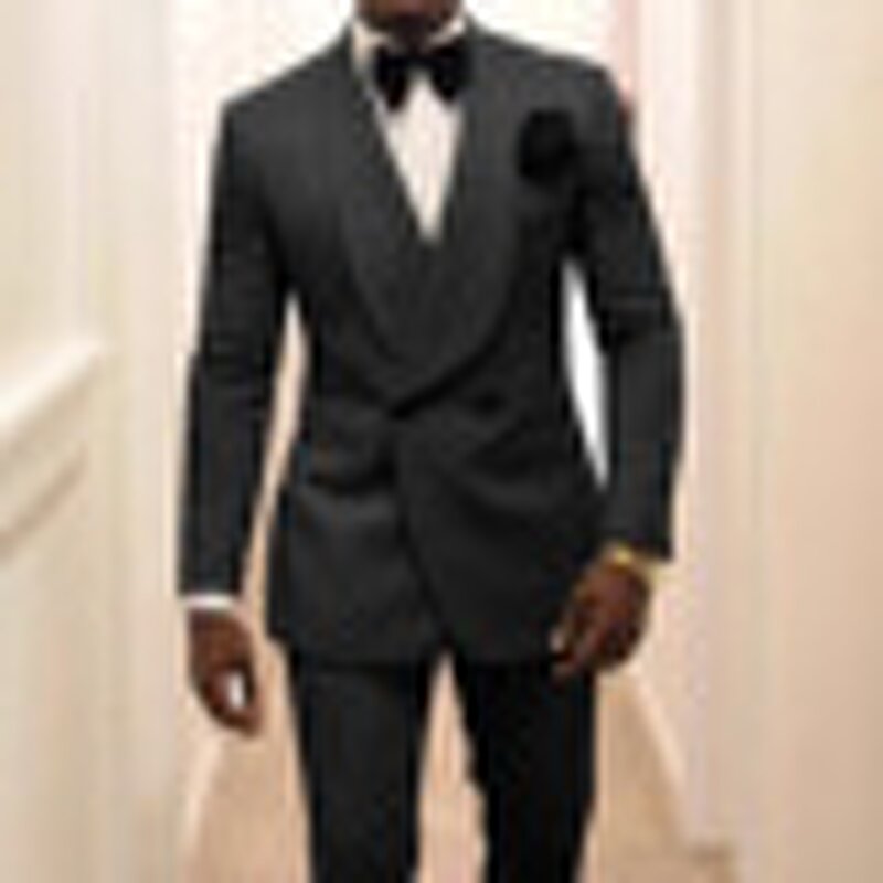 Men's Wedding Suit Set Manufacturer - Double Breasted Cotton Two-Piece for Groom