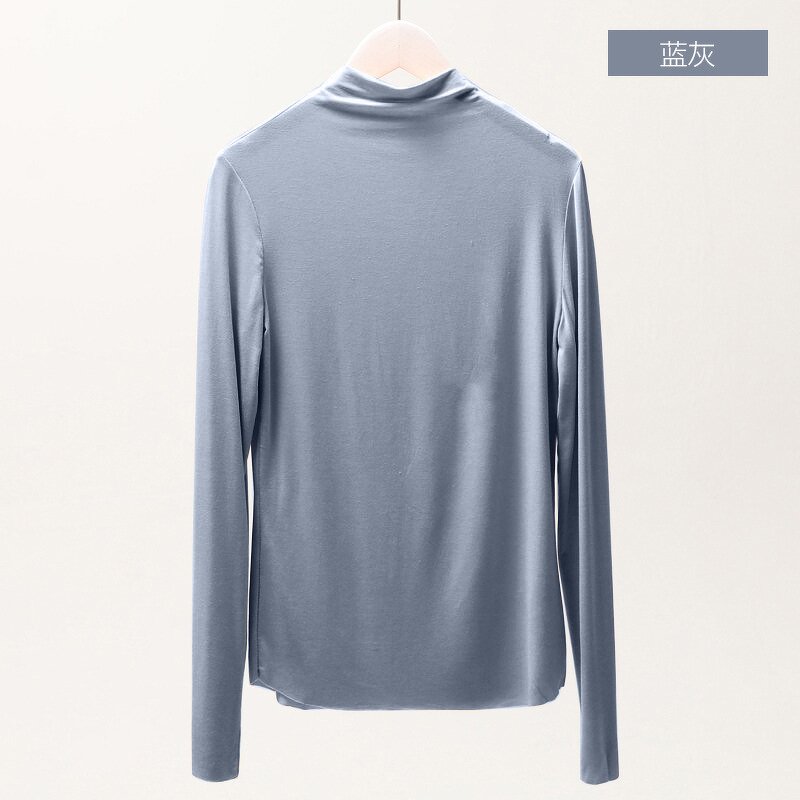Turtleneck T-shirt Manufacturer - 10 Colors Slim Fit Modal for Women Spring Autumn