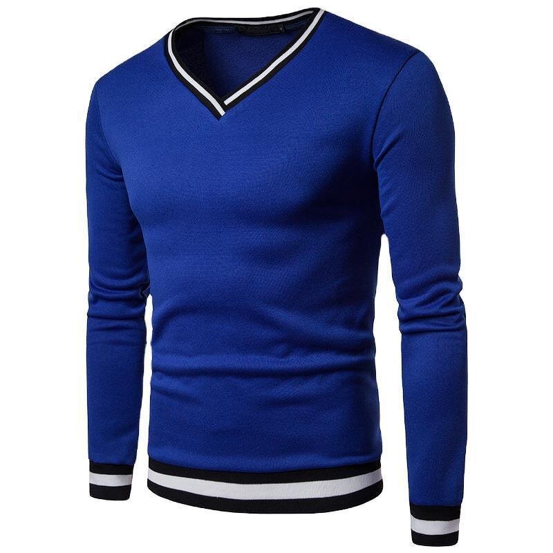 Men's Sweater Manufacturer - V-neck Long Sleeve Solid Color Spring Autumn Casual Fleece