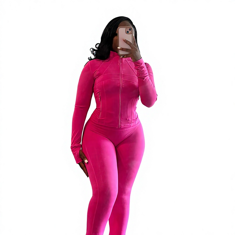 Women's Sports Set Manufacturer - Long Sleeve Tight Bellbottom Pants Leisure Wear