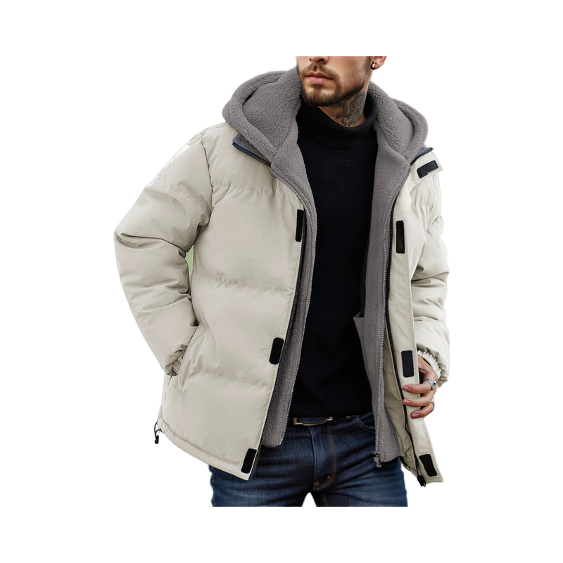 Men's Down Jacket Manufacturer - Fake 2-piece Quilted Ski Thickened Windproof