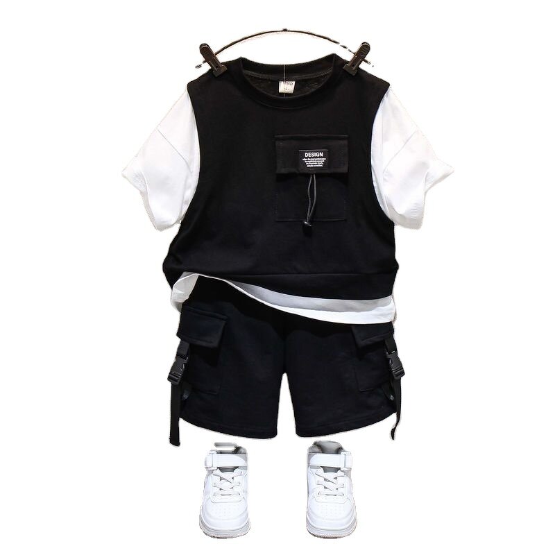 Children's Clothing Set Manufacturer - Summer Long Sleeve Handsome Baby Casual Suit