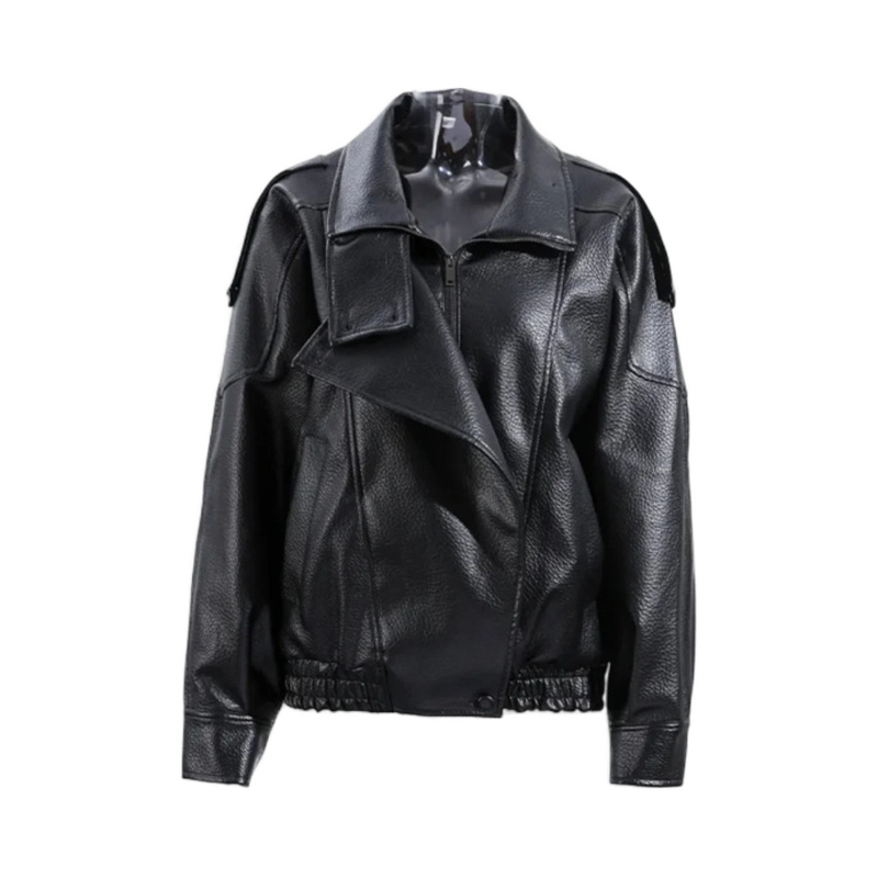 Retro Leather Jacket Manufacturer - Fashionable Outerwear for Women Spring
